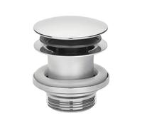 McAlpine Stainless Steel Dome Plastic Basin Waste Chrome Plated 1.25" Spring Loaded Mushroom CWP60-SSP in Silver McAlpine Silver