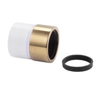 McAlpine ABS32/35G-BB Brushed Brass Compression Straight Connector - ABS to Brass, Premium Finish