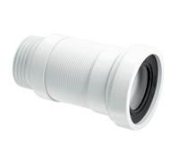 Mcalpine Straight Flexible Wc Connector Short Length White 3 1.2" /90mm Wc-F18S