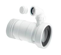 Mcalpine Straight Flexible Wc Connector With Vent Boss Medium Length Wc-F23Rv
