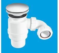 McAlpine STW12-M 80mm Water Seal Resealing Shower Trap with Multifit Outlet in White McAlpine White
