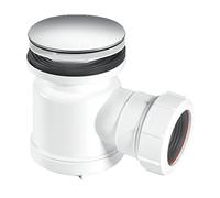 McAlpine STW3-M Water Seal Shower Trap Chrome Plated Stainless Steel Mushroom Flange, White