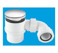 STW8M-95 50mm Water Seal Shower Trap with Universal Outlet McAlpine White One Size