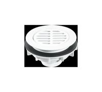 McAlpine SWHF1-WH High Flow Shower Waste: 113mm White Plastic Flang McAlpine White