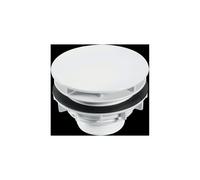 McAlpine SWHF3-WH High Flow Shower Waste: 110mm Chrome Plated Plast in White McAlpine White