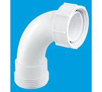 McAlpine 1" 90 Bend - BSP Male Thread x BSP Coupling T1