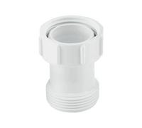 McAlpine T12A-1 1.5" BSP x 1" length BSP Female x BSP Male Coupling in White McAlpine White