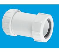 McAlpine T28L 1.5" Surefit x Multifit Straight Connector in White McAlpine White