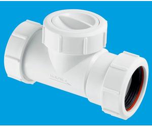 McAlpine T28M-NRV 1.5" Multifit In-Line Non-Return Valve in White McAlpine White