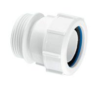 McAlpine T31M 1.5" Straight Connector BSP Male x Universal in White McAlpine White