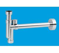 McAlpine TA32VUK-CB Chrome Plated Basin Kit with Plastic Tubular Anti-Syphon Trap in Silver McAlpine Silver