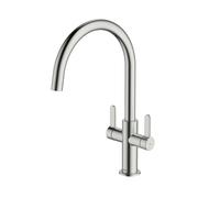 McAlpine Teviot Dual Twin Lever Kitchen Mixer - Nickel