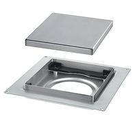 Mcalpine TILE-PLAIN-B 150mm Square Stainless Steel Tile Drain for use with 50mm Water Seal trap body