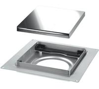 Mcalpine Tile-Plain-P 150mm Square Stainless Steel Tile Drain For Use With 50mm Water Seal Trap Body