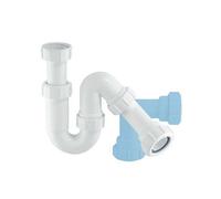 Mcalpine Tp10 Bathroom 75mm Water Seal Tubular Swivel All One Trap With Multifit Compression Outlet Durable Polypropylene