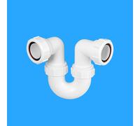 McAlpine TR10 1.5" 75mm Water Seal Running Tubular Swivel 'P' Trap in White McAlpine White