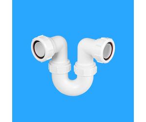 McAlpine TR10 1.5" 75mm Water Seal Running Tubular Swivel 'P' Trap in White McAlpine White