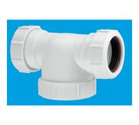 TRSH10 1.5" x 20mm Water Seal Running Tubular 'P' Trap with 1.5" Multifit Outlet McAlpine White One Size