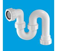 TS10 75mm Water Seal Running Tubular Swivel 'S' Trap with Multifit Outlet McAlpine White One Size