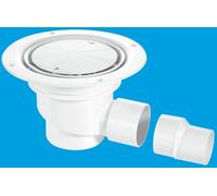 McAlpine TSG1-WH 75mm Water Seal Gully with Horizontal Outlet for Sheet Flooring