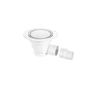 McAlpine TSG1-WH 75mm Water Seal Trapped Floor Gully for Sheet Flooring with 2" Horizontal Outlet