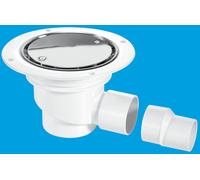 McAlpine TSG1SS 75mm Water Seal Gully with Horizontal Outlet for Sheet Flooring in White McAlpine White