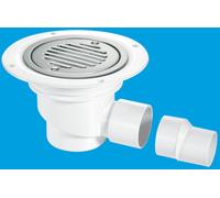 McAlpine TSG1SS-SL-SC 75mm Water Seal Gully with Horizontal Outlet for Sheet Flooring in White McAlpine White