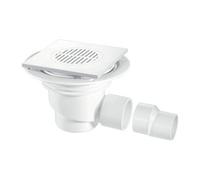 McAlpine TSG1T6WH 75mm Water Seal Gully with Horizontal Outlet for Tiled or Stone Floors
