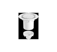 McAlpine TSG2WH 75mm Water Seal Trapped Gully, Clamp Ring and Cover Plate, 110mm or 2" Vertical Solvent Spigot Outlet