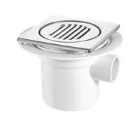 McAlpine TSG3-T150SS 75mm Water Seal Trapped Gully, Tile/Grating Removable Grid