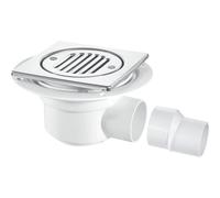 McALPINE TSG50T6SS 50mm Seal Trapped Shower Trap Waste Gulley Shallow Steel top