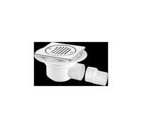 McAlpine TSG50T6SS 50mm Water Seal Trapped Gully, Tile/Grating with removabl in White McAlpine White