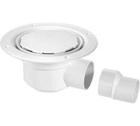 Mcalpine Tsg50Wh-Nsc 50mm Water Seal Trapped Gully, Clamp Ring And Cover Plate, 2" Horizontal Outlet And 2" X 1" Socket Reducer