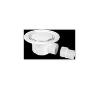 McAlpine TSG50WH-NSC 50mm Water Seal Trapped Gully, Clamp Ring & Cover Pla in White McAlpine White