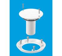 McAlpine TSGCONTV Conversion Kit to convert any TSG1 or TSG2 Gully to a sheet flooring gully with White Plastic Clamp Ring, Cover Plate and Dip Tube