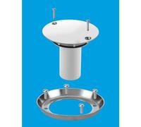 McAlpine TSGCONTVSS Conversion Kit to convert any TSG1 or TSG2 Gully to a sheet flooring gully w/ Polished Stainless Steel Clamp Ring, Cover Plate & McAlpine White