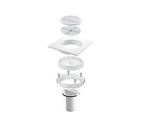 Mcalpine Tsgconv White Plastic Sheet Floor To Tiled Floor Gully Conversion Kit