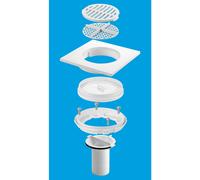 McAlpine Tiled Floor Gully Conversion Kit - White TSGCONV