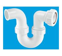 Mcalpine Tt10 75mm Water Seal Running Tubular 'p' Trap With 1.5" Multifit Outlet