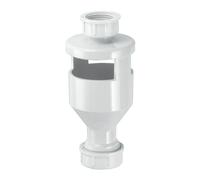 McAlpine TUN-4 One Piece Top Inlet Tun Dish with 3/4" BSP Inlet x 19/23mm Universal Outlet in Silver McAlpine Silver