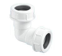 McAlpine Universal Overflow Pipe Elbow Bend 19-23mm 3/4" Pipe R2M