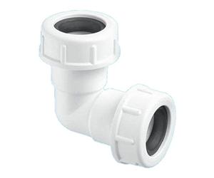 McAlpine Universal Overflow Pipe Elbow Bend 19-23mm 3/4" Pipe R2M
