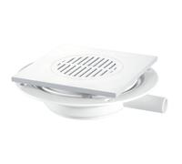 McAlpine USG1T6WH Untrapped Gully with 22mm Horizontal Plain Outlet with square tile for use with pumped waste.