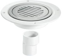 Mcalpine Usg2Ss-Sl-Nsc Untrapped Gully, Clamp Ring And Cover Plate, 2" Vertical Outlet And 2" X 1" Socket Reducer