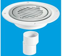 Mcalpine Usg2Ss-Sl-Sc Untrapped Gully, Clamp Ring And Cover Plate, 2" Vertical Outlet And 2" X 1" Socket Reducer