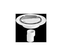 McAlpine USG2SS Untrapped Gully, Clamp Ring & Cover Plate, 2" Vertical Out in Silver McAlpine Silver