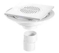 Mcalpine Usg2T6Wh Untrapped Gully With 2" Vertical Outlet With 2" X 1" Reducer And Square Tile