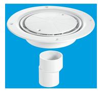 McAlpine USG2WH Untrapped Gully, Clamp Ring and Cover Plate, 2" Vertical Outlet and 2" x 1½" Socket Reducer