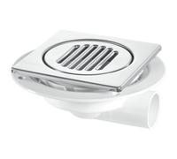 Mcalpine Usg3-T150Ss Untrapped Gully. Tile/grating With Removable Grid, 1" Horizontal Outlet