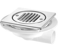 Mcalpine Usg3T6Ss Untrapped Gully. Tile/grating With Removable Grid, 1" Horizontal Outlet